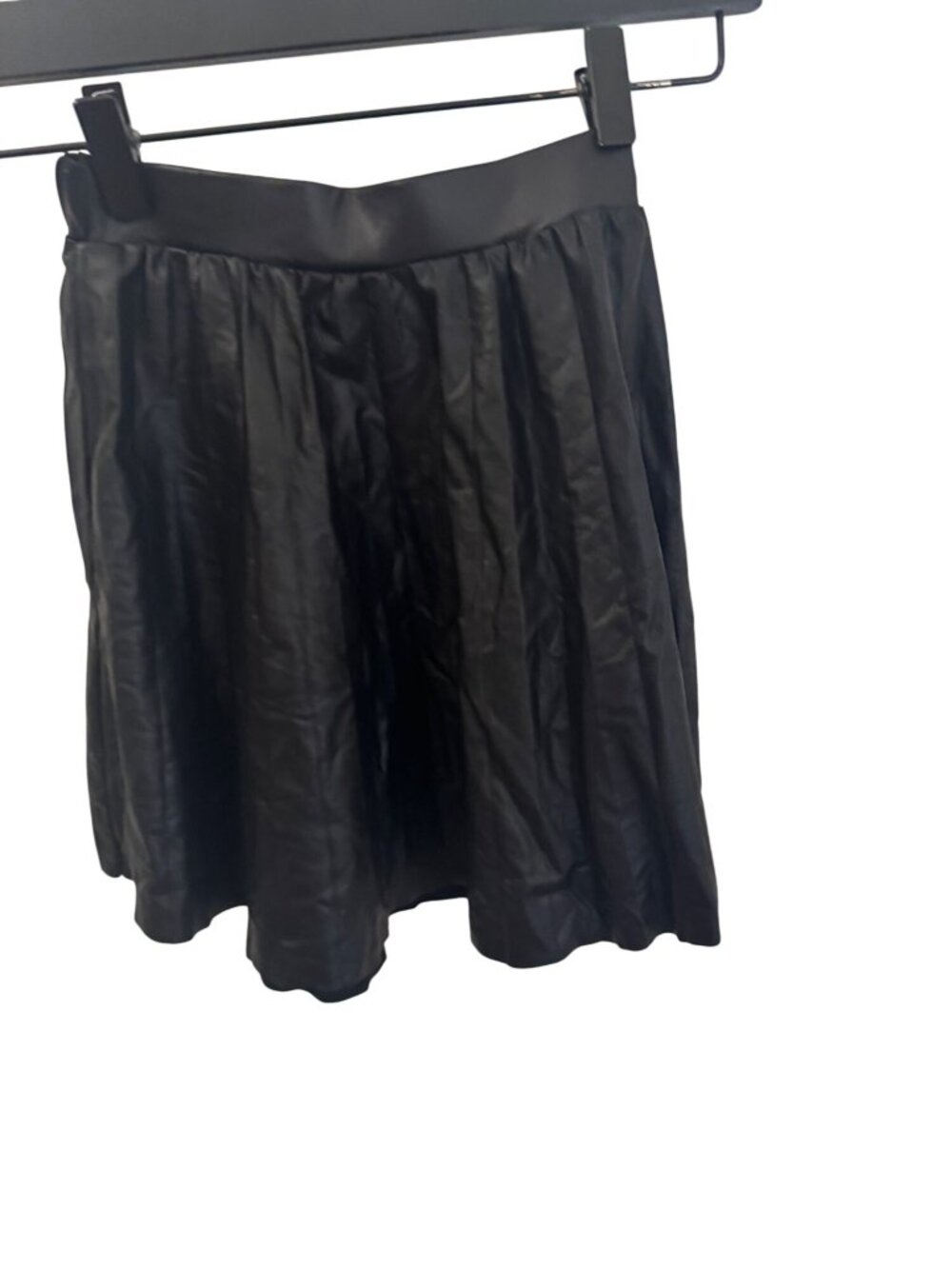 NWOT Girl's leather style black shirt size 9
